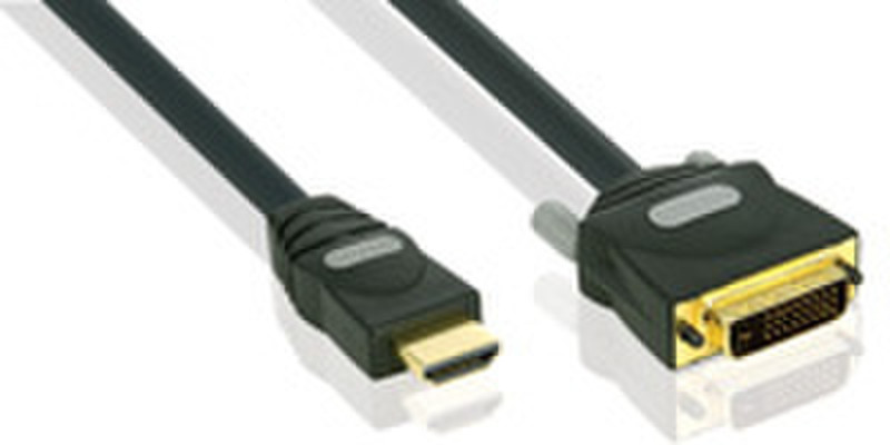 Profigold HDMI-A Male - DVI-D Male Dual Link 1.0m 1m HDMI DVI-D