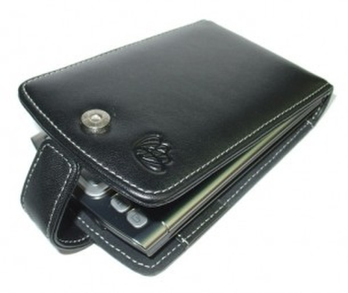 Proporta Alu-Leather Case (Palm Tungsten T5 / TX Series) - Flip Type Leather Black