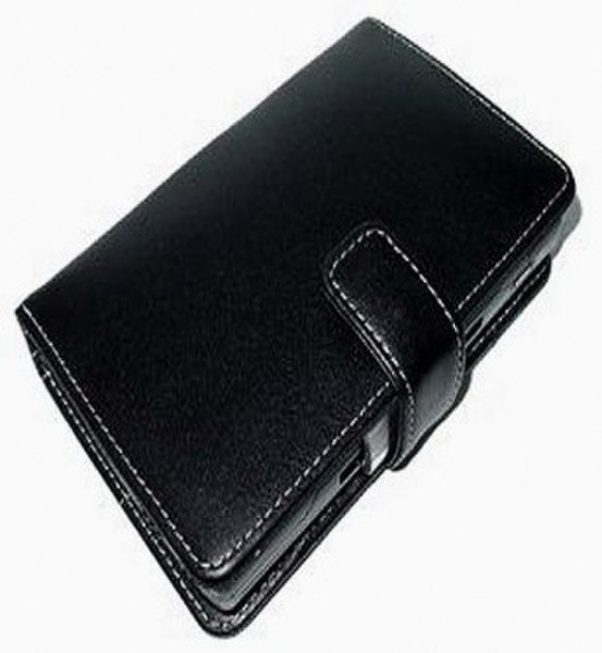 Proporta Alu-Leather Case (HP iPAQ hx4700 Series) - Book Type Leather Black