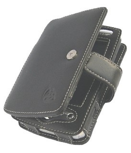 Proporta Alu-Leather Case (HP iPAQ h6300 Series) - Book Type Leather Black
