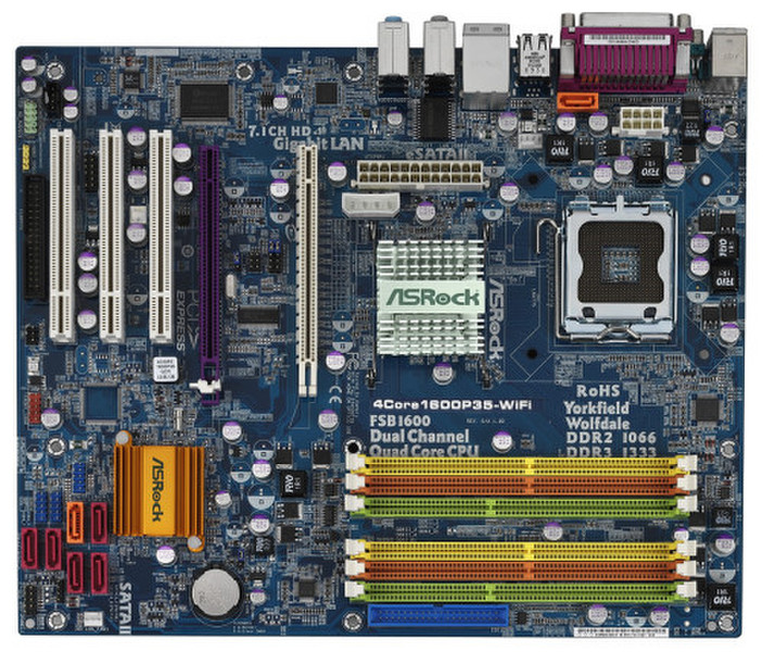 Asrock 4Core1600P35-WiFi Socket T (LGA 775) ATX материнская плата