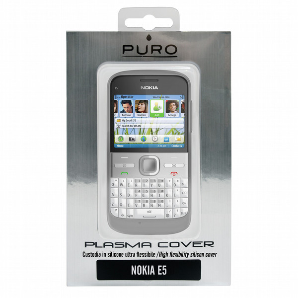 PURO Plasma Cover case Серый, Прозрачный