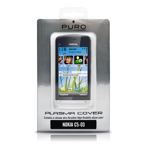 PURO Plasma Cover case Серый, Прозрачный