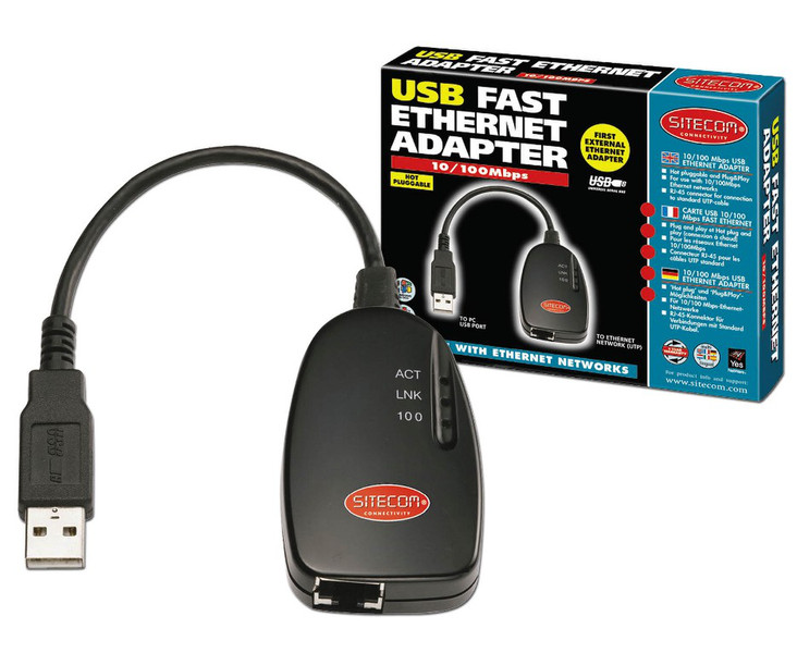 Sitecom LN-009 USB to Fast Ethernet Adapter 100Мбит/с сетевая карта