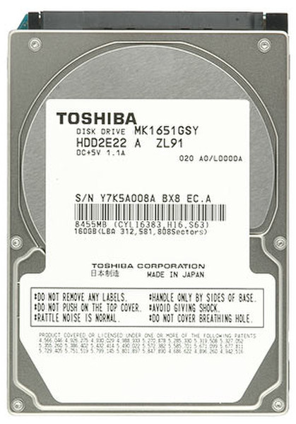 Toshiba 160GB SATA 2.5