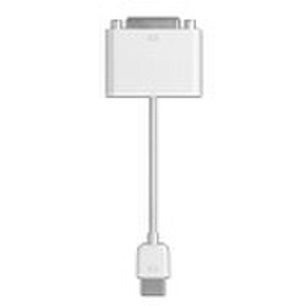 Apple MB204G/A Micro-DVI DVI Белый кабельный разъем/переходник