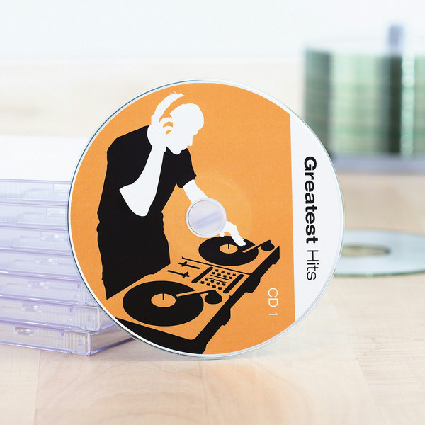 HERMA CD-Etiketten Maxi A4 Ø 116 mm weiß Papier glänzend 50 St.