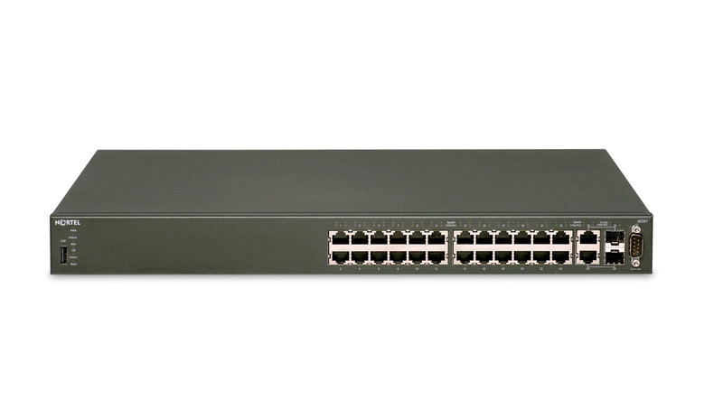 Nortel Ethernet Routing Switch 4526T Managed Power over Ethernet (PoE) Black