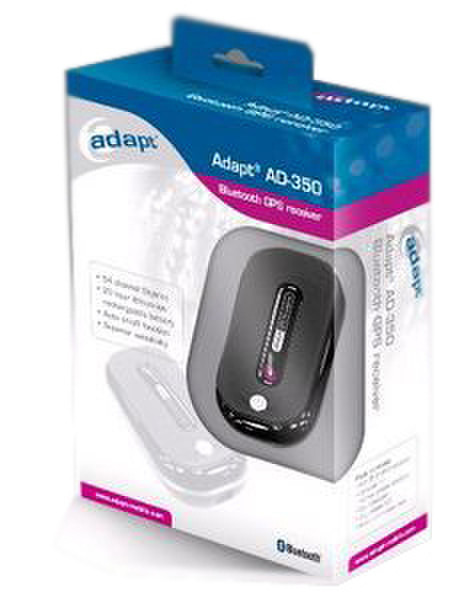 Adapt AD-350 Bluetooth GPS Receiver Черный GPS receiver module
