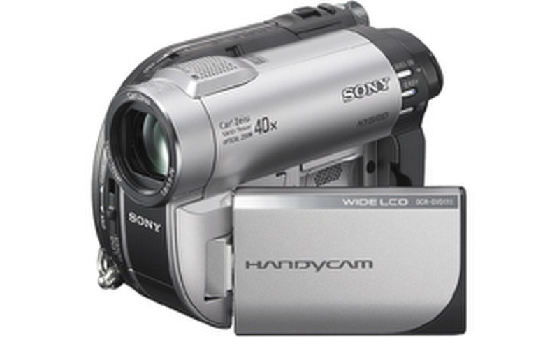 Sony DVD115E DVD Handycam 0.8MP CCD Black,Silver