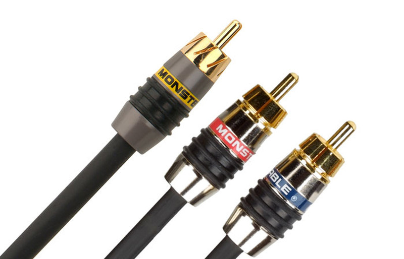 Monster Cable 250 A/V Connection Kit (RCA) MV2AV25-1M 1m Schwarz Composite-Video-Kabel