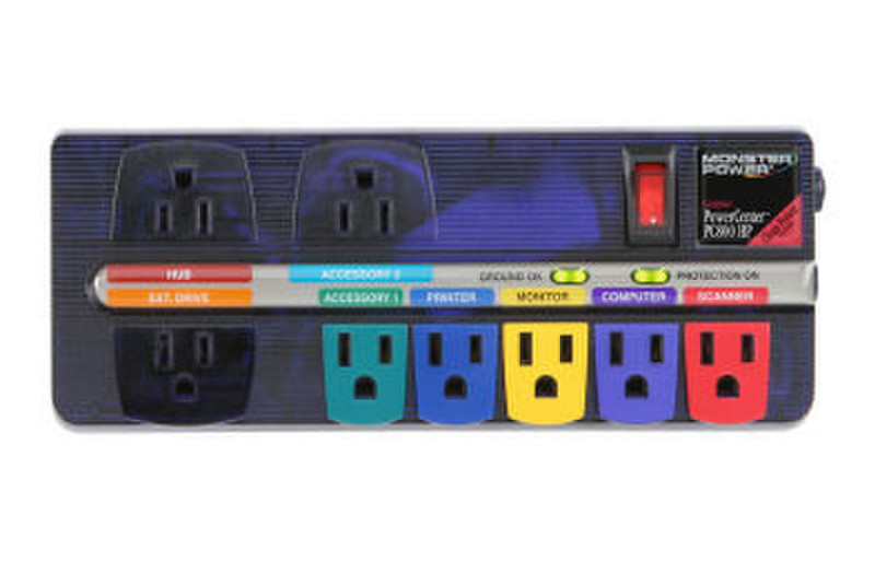 Monster Cable Computer PowerCenter™ PC 800 HP 8розетка(и) 3м Разноцветный сетевой фильтр