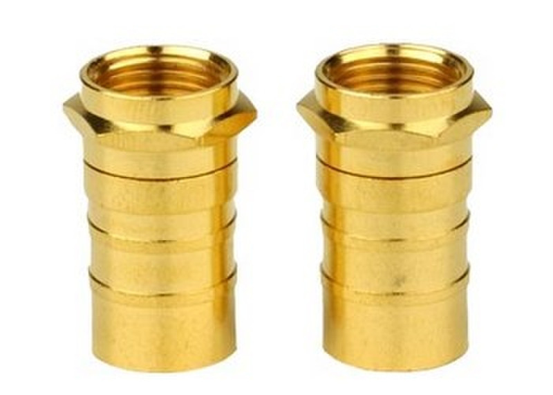 Monster Cable Crimpable Gold RG6 F Connector RG6 F Gold wire connector