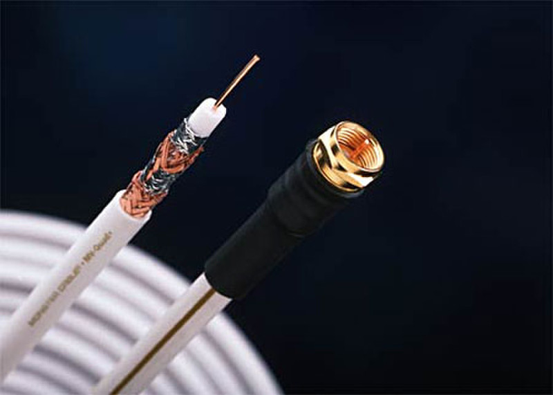 Monster Cable RF and Video Cable 0.55м Белый коаксиальный кабель