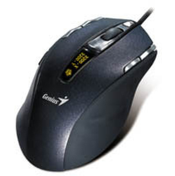 Genius Ergo 555, USB, Laser USB Лазерный 3200dpi Черный компьютерная мышь