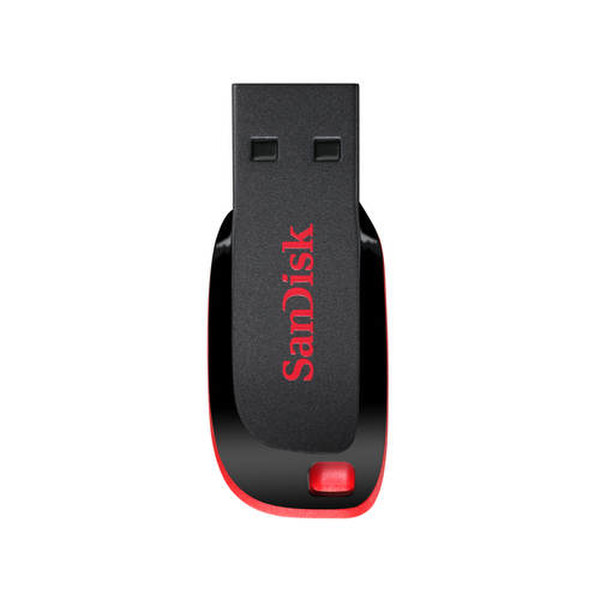 Sandisk Cruzer Blade 16GB 16ГБ USB 2.0 Type-A Черный, Красный USB флеш накопитель