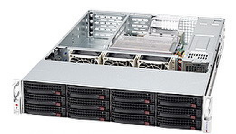 Supermicro SuperChassis 826E2-R800UB, Black Низкопрофильный 800Вт Черный системный блок