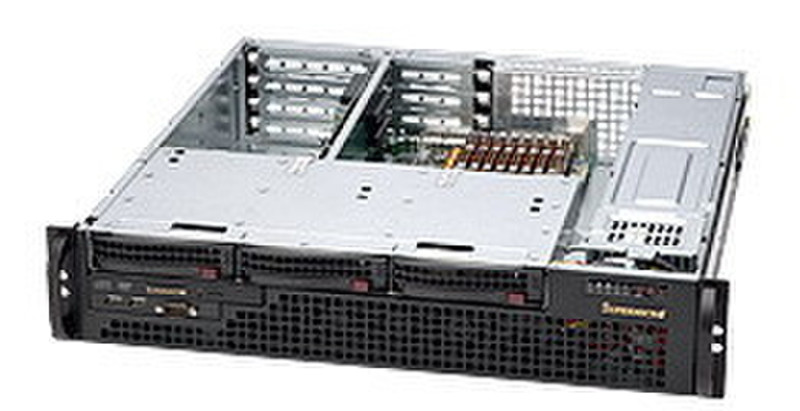 Supermicro SuperChassis 825MTQ-R700UB, Black Niederprofil (superflach) 700W Schwarz Computer-Gehäuse