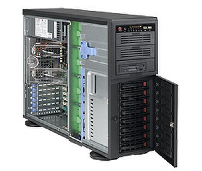 Supermicro SuperChassis 743TQ-865B, Black Midi-Tower 865W Schwarz Computer-Gehäuse