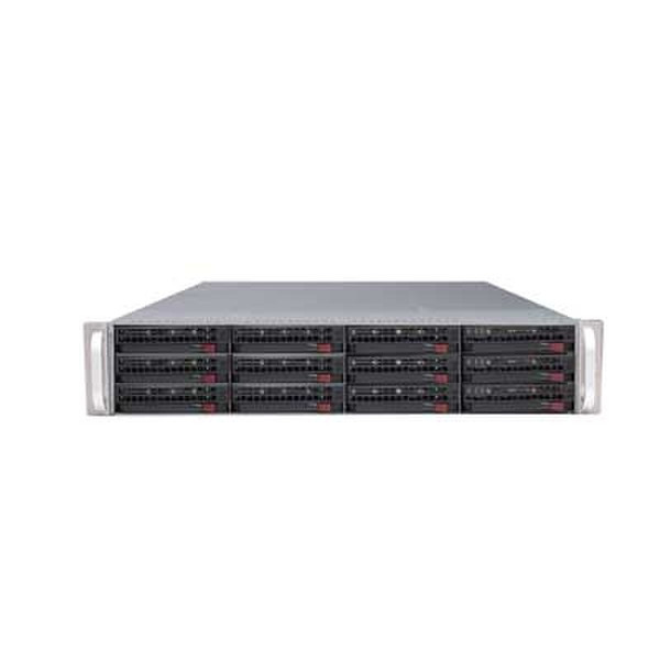 Supermicro SuperChassis 826E1-R800LPB, Black Niederprofil (superflach) 800W Schwarz Computer-Gehäuse