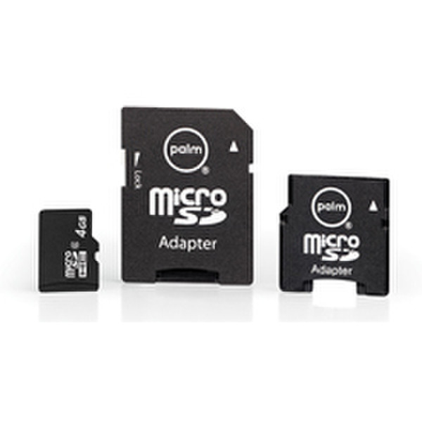 Palm 4GB microSDHC expansion card with miniSD and SD adapters 4GB SDHC memory card