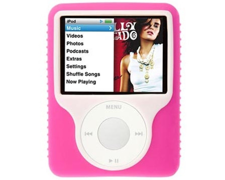 Stylz Dual Color Silicone Skin for iPod nano 3G, Pink/White Pink