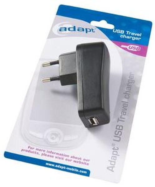 Adapt USB Travel Charger Indoor Black mobile device charger