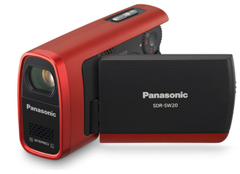 Panasonic SDR-SW20 SD Card Camera Red 0.8MP CCD
