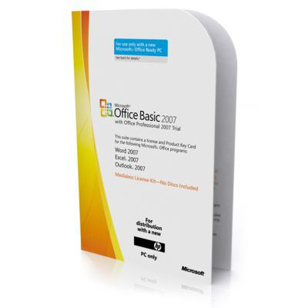 HP Microsoft Office Basic 2007 Activation License - Media-less License