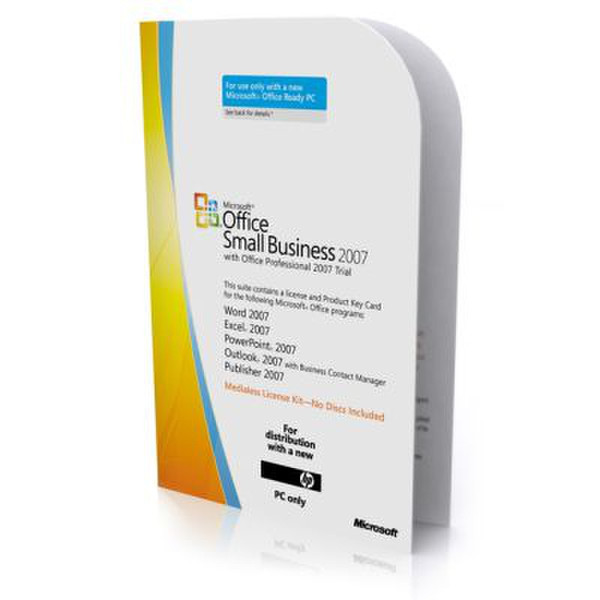 HP Microsoft Office Small Business 2007 Activation License - Media-less License