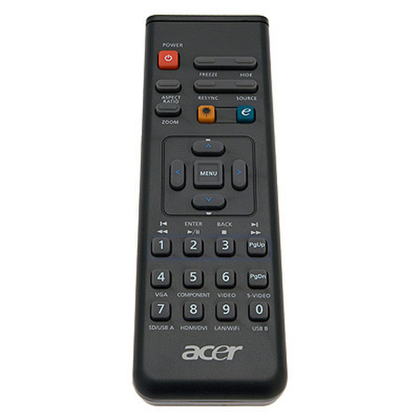 Acer VZ.K1500.001 IR Wireless Black remote control