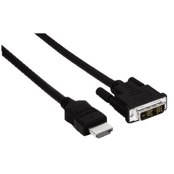 Hama HDMI - DVI-D, 3.0m 3m HDMI DVI-D Black video cable adapter