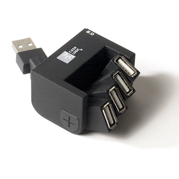 Case Logic 4-Port USB 2.0 Hub 480Мбит/с Черный хаб-разветвитель