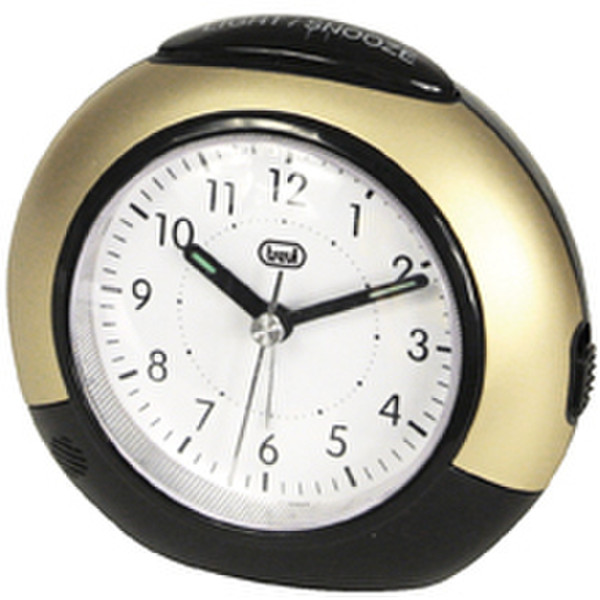 Trevi SL 3058 Quartz table clock Круглый Черный, Золотой