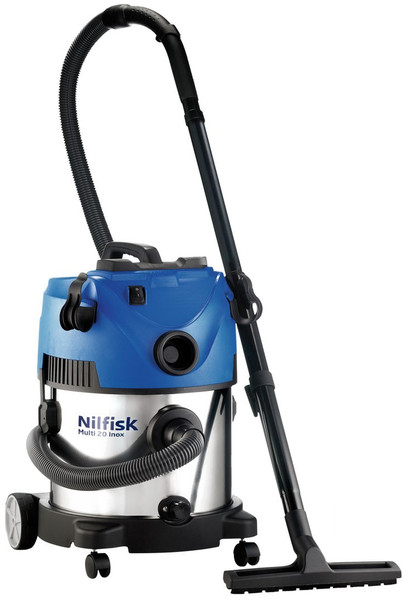 Nilfisk Multi 20 Inox Drum vacuum cleaner 20L 1400W Blue,Stainless steel
