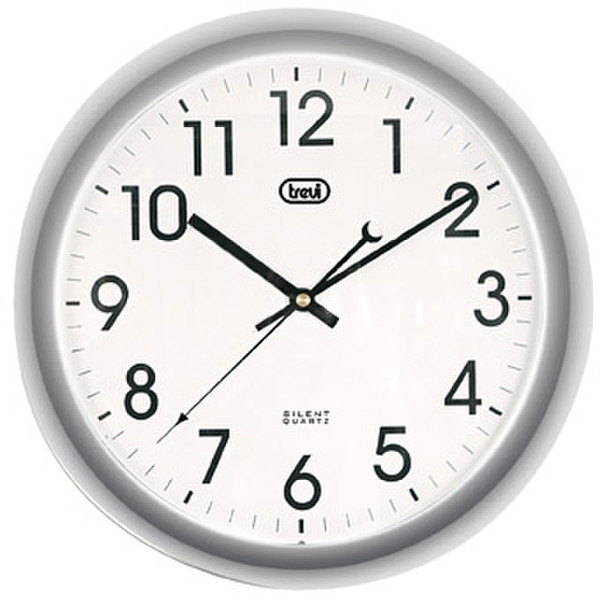 Trevi OM 3308 Quartz wall clock Circle Grey,White