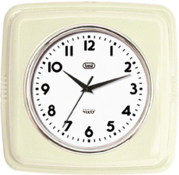 Trevi OM 3312 S Quartz wall clock Quadratisch Elfenbein