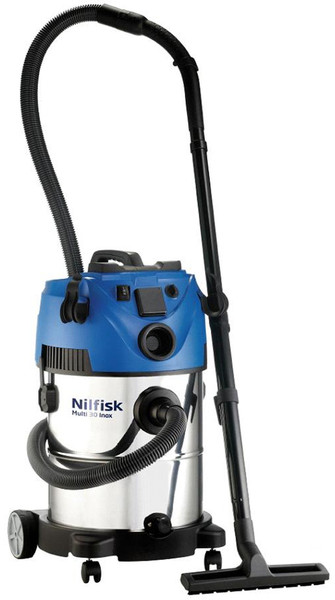 Nilfisk Multi 30 T VSC Inox Хозяйственный пылесос 30л 1800Вт Синий, Нержавеющая сталь