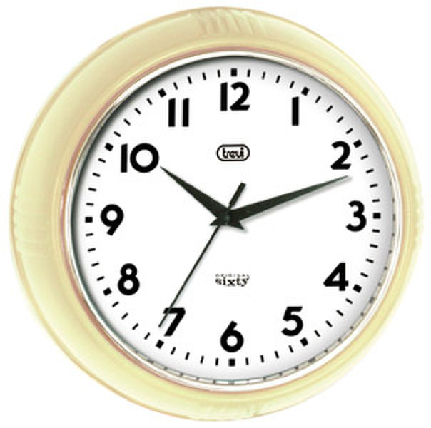 Trevi OM 3314 S Quartz wall clock Circle Ivory