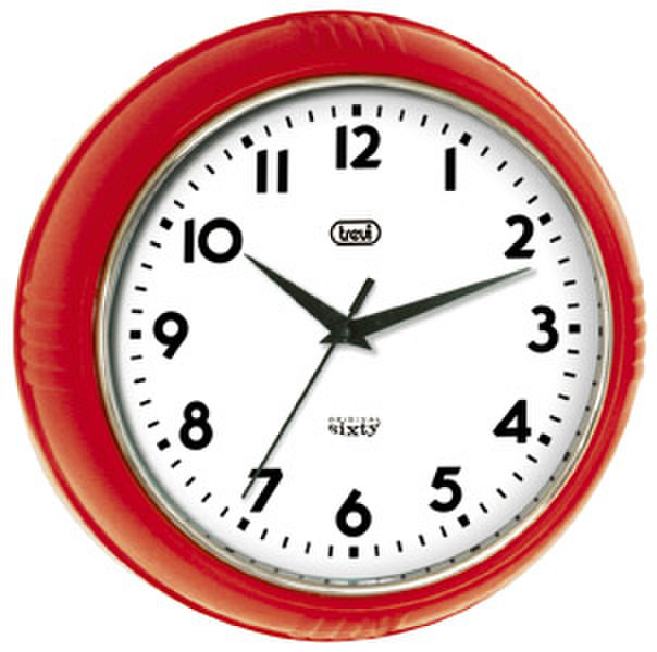 Trevi OM 3314 S Quartz wall clock Circle Red