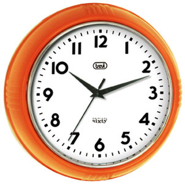 Trevi OM 3314 S Quartz wall clock Circle Orange