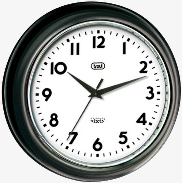 Trevi OM 3315 S Quartz wall clock Kreis Schwarz