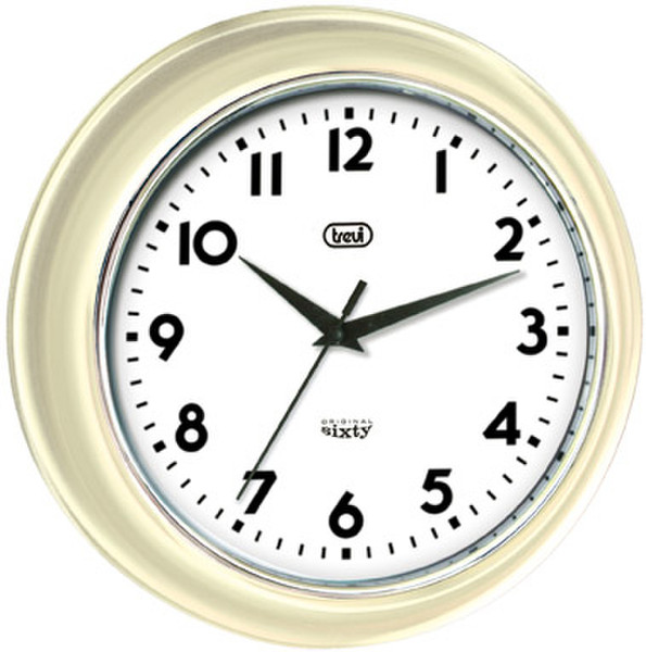Trevi OM 3315 S Quartz wall clock Circle Ivory