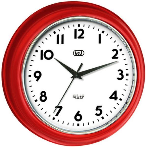 Trevi OM 3315 S Quartz wall clock Circle Red