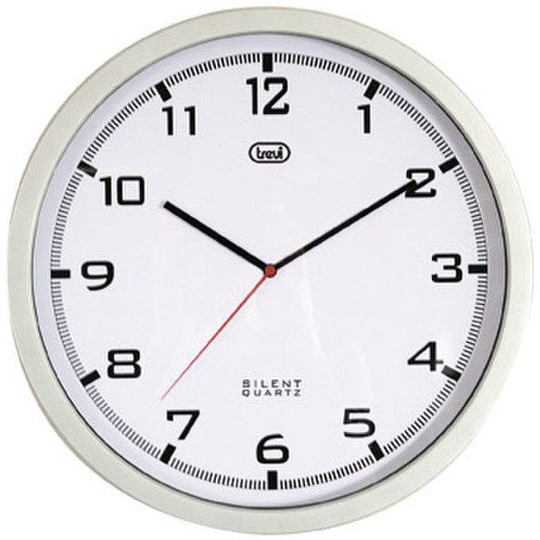 Trevi OM 3310 Quartz wall clock Circle Grey,White