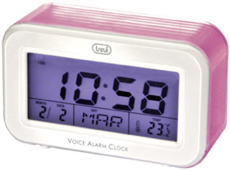 Trevi SLP 3022 Digital table clock Rectangular Pink,White