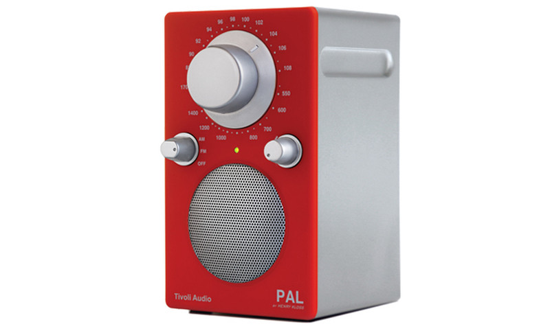 Tivoli Audio PAL Tragbar Analog Rot, Silber Radio