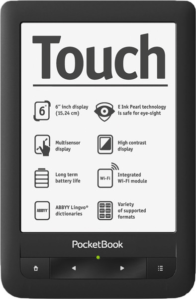 Pocketbook Touch 622 6" Touchscreen 2GB Wi-Fi Black e-book reader