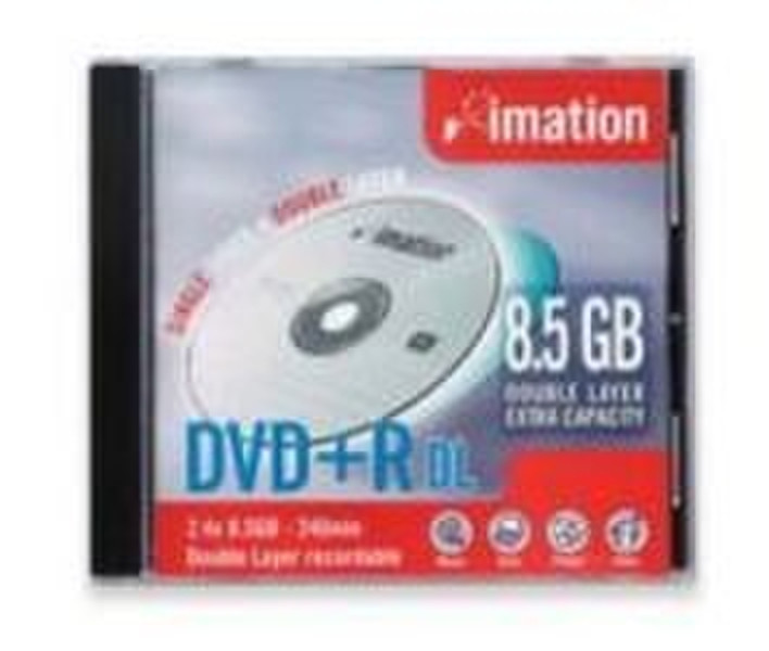 Imation DVD+R 2.4x Double Layer 1pk Jewel Case 8.5GB DVD+R DL 1pc(s)