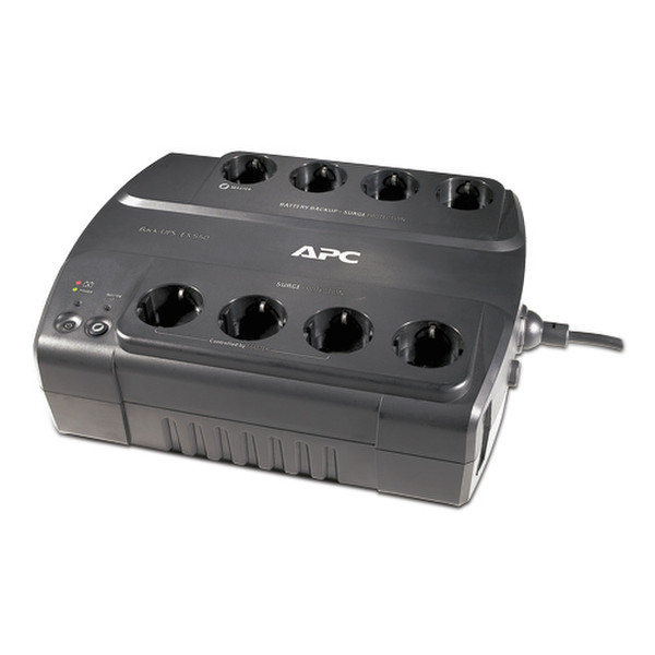APC BE550G-GR + WBEXTWAR3YR-SP-01 550VA 8AC outlet(s) Black uninterruptible power supply (UPS)